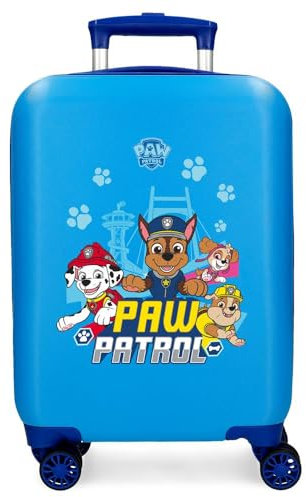 Paw Patrol Always Heroic Kabinenkoffer, blau, 33 x 50 x 20 cm, starr, ABS, seitlicher Kombinationsverschluss, 28,4 l, 2 kg, 4 Doppelräder, Gepäck, Hand, blau, 33x50x20 cms, Kabinenkoffer