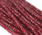 Perline di agata e diaspro, 4 mm, rondelle, 110 pezzi, pietre semipreziose per gioielli (granato)