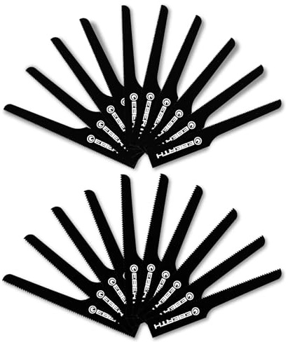 EBERTH 20x sticksågsblad (10x T18 och 10x T24), total längd 95 mm, reservdel sticksågsblad för EBERTH IW8-P38 pneumatisk kroppssåg, sågblad med 18 och 24 tänder per tum, för stål aluminium plast