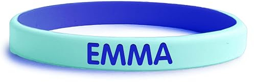 gutmarkiert – Personalisierbares SOS-Armband für Kinder aus Silikon, graviert mit Name & Telefonnummer – wasserdichtes Notfallarmband für Kinder, besonders langlebig –