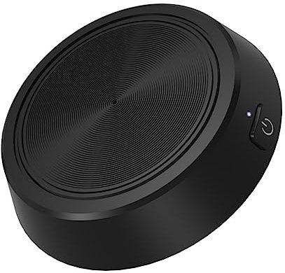 Operitacx Microphone USB Omnidirectionnel Alliage De Zinc De Bruit Intelligente pour Vidéoconférences Et Appels Micro Pc Léger Et Portable Noir