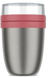 Mepal - Thermobehälter Ellipse - Thermo Lunchpot - Praktischer Joghurtbecher & Suppenbecher zum Mitnehmen - 6-8 Stunden heiß & 12 Stunden kalt - 500 + 200 ml - Vivid mauve