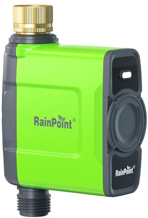 RAINPOINT Bewässerungscomputer WLAN ohne Antennen-Gateway, Muss mit HWG023/HWG040 Gateway Verwendet Werden (2.4GHz WLAN), IP65 Bewässerungssteuerung WLAN mit Messingeinlass, für Garten