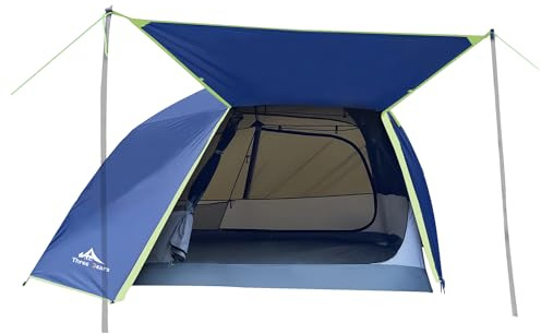 Three Bears Ultraleichtes 2/4-Personen-Rucksackzelt – 3000 mm wasserdicht, sofortiger Aufbau, robust und tragbar für Camping, Wandern und Reisen