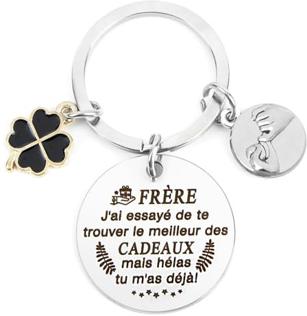 Cadeau Frere Cadeau Grand Frere Frère Porte-Clés Pour Frère Homme Porte-Clés Cadeau Pour La Fête Des Pères Cadeaux d'anniversaire Cadeaux de NoëL Frère Porte Clef Homme Idee Cadeau Frere Original