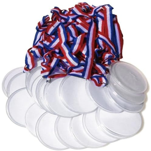 Kopinma 24 medaglie colorate fai da te per progettare le tue medaglie di premio, medaglie fai da te per bambini, aziendali, sport, festival