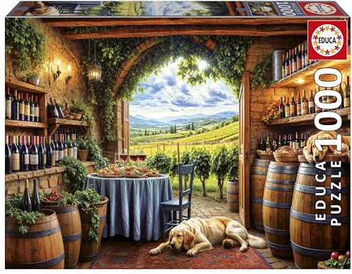 Educa - Puzzle mit 1000 Teilen für Erwachsene | Canes und Vinum | Größe: 68 x 48 cm | Ab 14 Jahren (20292)