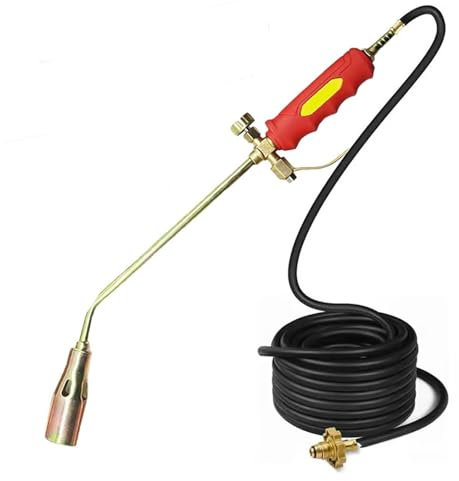 New Propane Torch Weed Burner Kit, Weed Torch High Output with Self Igniter and Turbo-Blast Trigger, Flame Thrower Weed Torches Tank for Outside, Heavy Duty Flamethrower Gun (2M)
