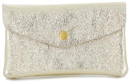 Double Tree | Grand Portefeuille Porte-Monnaie Cuir Irisé Femme Doré