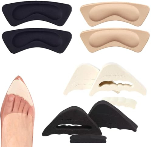KIRZAX 4 Paires Remplisseurs de Chaussures, Auto-adhésif Protege Talon Chaussure, Insert de Doublure de Talon Coussinets, pour Renfort de Pied,pour Renfort de Pied Convient à la Plupart Chaussures