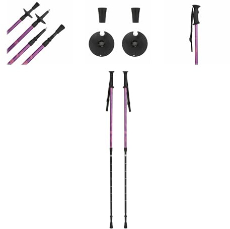KADVA Kidd Bâtons de Ski pour Enfants - Bâtons de Ski évolutifs (60 à 100 cm) en Aluminium léger - Bâtons télescopiques avec Verrouillage Twist - Poignées ergonomiques et dragonne - pour garçons et