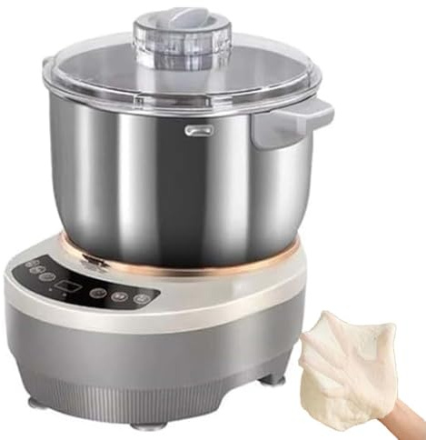 CUTANGELAR Impastatrice Per Pasta, Impastatrice In Acciaio Inox Da 5L/7L Con Lievitazione Termostatica, Funzione Timer, Macchina Per Impasto Elettrica Per La Casa, Motore Silenzioso 200W.(7L)