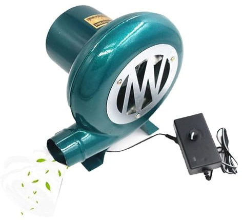 JOUFNING Soffiatore Elettrico per Barbecue da Fabbro - Soffiatore Centrifugo per Barbecue da 220 V, Pompa E Ventilatore con Regolatore di velocità, Accenditore per Camino A Carbone(80W)