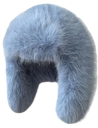 Genérico Lujoso sombrero de piel de visón sintético para mujer, sombrero de invierno simple de color puro, sombrero cálido de Ushanka