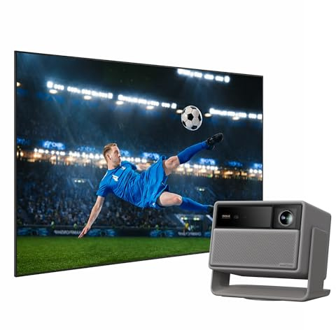 XGIMI Horizon 20 Proyector 4K con Pantalla de Marco Fijo de 100 | Láser Triple RGB, 3200 Lúmenes ISO, Google TV con Netflix Oficial, Zoom Óptico, Lens Shift, IMAX Enhanced, Contraste 20.000:1