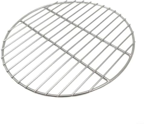 Lapiglo Rejilla de cocción redonda de acero inoxidable para parrilla de hervidor, pieza de repuesto de malla de alambre grueso para camping, 45 cm (sólido grueso 58 cm)