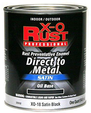 True Value XO18-QT Satin Black Premium X-O Rust Interior/Exterior Anti Rust Enamel 1 Quart