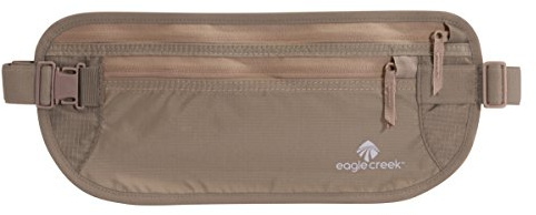 Eagle Creek Undercover Hidden Pocket - Travel Money Belt Deluxe for Men and Women, Khaki_DLX