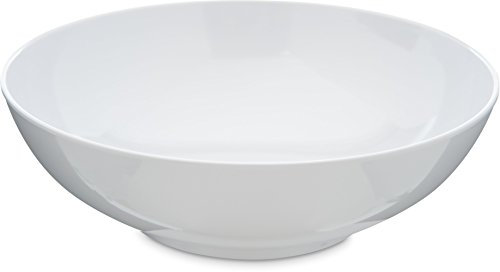 Carlisle 4381302 Epicure - Ensaladera y servir (melamina, 40 oz), color blanco (juego de 12)