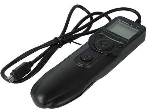 vhbw Fernauslöser Fernbedienung Kabel kompatibel mit Nikon Coolpix P1000, P7700, A Kamera, Timer-Funktion, 1 m, 2-stufige Auslösefunktion