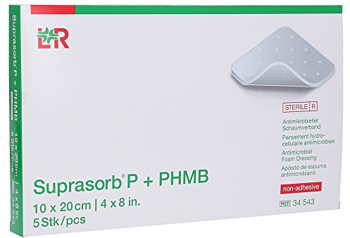 SUPRASORB P+PHMB Schaumverband 10x20 cm 5 St