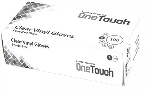1000 x SafeTouch Vinyl Powder-Free Clear Examination Gloves (10 x Boxes of 100) (S - Small) by Safetouch