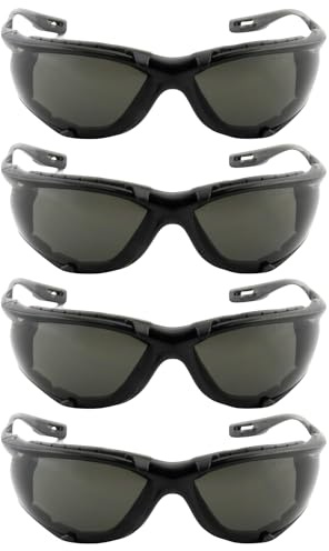 3M Lunettes de protection Virtua CCS: Gray Anti-Fog Lens with Foam Gasket (Gris) [4 pack]