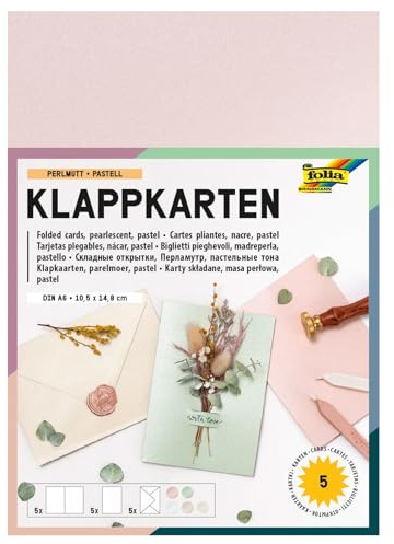 folia perlmutt dubbla kort pastell