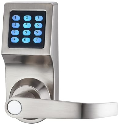 HAIFUAN Bluetooth Digitales Schloss, Entsperren per App, Code, Karte und Schlüssel(HFAD6300B-R)