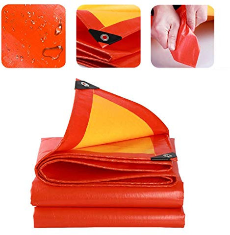 LIUXIUER Rote Zeltplanen Gewebeplane, 0,38 Mm Starker Poncho Sonnenschutzmittel/Antioxidationsmittel/Abriebfest/Einfach Zusammenzulegen Hochleistungsplane,3X9M(9.84X29.52ft)