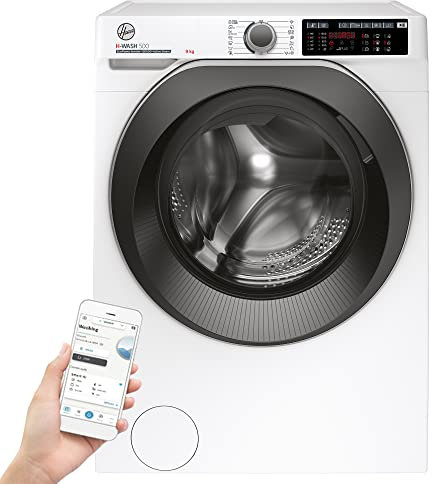 Hoover H-WASH 500 HWQ 69AMBS Waschmaschine / 9kg / 1600 U/Min. / Eco-Power Inverter Motor/ActiveSteam Dampffunktion/Mengenautomatik Plus/Aquastop/WLAN