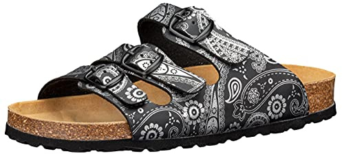 Lico Bioline Lady Power Damen Hausschuh, schwarz/silber, 39 EU