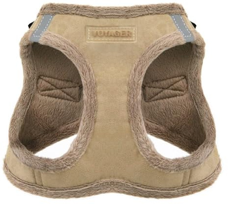 Voyager Step-In Plüsch-Hundegeschirr by Best Pet Supplies - Step-In-Westengeschirr für kleine und mittelgroße Hunde, Weicher Plüsch, Latter, size M - Brust 40- 45 cm | 40,6–45,7 cm Brustumfang, weicher Plüsch, reflektierende Bänder, Kaltwettergeschirr, kompatibel mit Katzen. Step-In-Stil