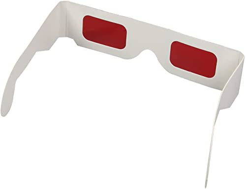 Heyiarbeit 20 gafas 3D rojas, marco de cartón, lente de resina blanca, juego de película 3D, estilo extra mejorado