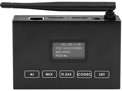 EXVIST H.265 1080P 60FPS WiFi HDMI Video Encoder HDMI Decoder, unterstützt HLS RTMP RTSP SRT UDP, Compatible with ONV/HK, für IPTV Live Streaming auf YouTube Facebook Vimeo usw.