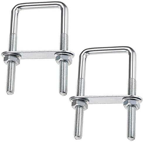 duoyif U-Schrauben U-Bolzen M8 70mm x 110 mm U-Bügel Quadratische | M8 U Schrauben Edelstahl Mit Mutter Rahmenplatte Unterlegscheibe, U Bügelschraube FüR Rohr Befestigung Auto Abschleppen