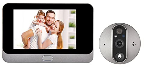 SXA Telecamera Campanello Video WiFi, Smart Tuya 1080P Telecamera Spioncino per Porta WiFi 5000Mah Audio 4.3 'Viewer PIR FHD Infrarossi Alexa Google Annuncio Visualizzatore Digitale
