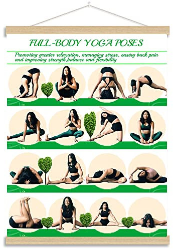 Luxus-Poster zum Dehnen, Workout, Yoga, Posen, Leinwand, Yoga, Geschenk, 50,8 x 66 cm