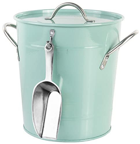 Seau À Glace Seau en Acier Inoxydable avec Couvercle des Pinces Au Seau Vintage Une Scoop De Glace Reste Glacée pour Le Bar De Fête du Bar Champagne du Vin