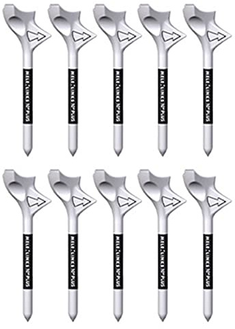 kiskick 10 Stück Golf-Tees – verschleißfest, tragbar, schräge Einführung, verringert die Reibung, professionell, erhöht den Abstand, kompakt [10 Grad], Golfball-Tees, Golf-Zubehör 10 pcs