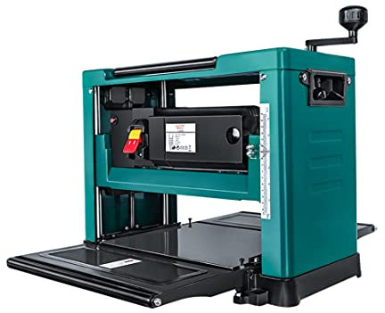 Cepilladora de sobremesa, 2000 W, 8000 RPM/min, cepilladora para carpintería, 13 '', Planos de alisado de Escritorio de Madera de Alta Resistencia con Escala de Profundidad, ensamb