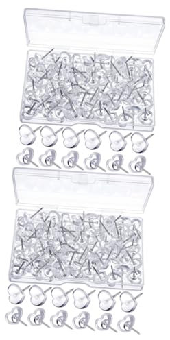 NUOBESTY 200stücke Transparente Herz-pushpins Wiederverwendbare Stecknadeln Für Pinnwände Fotowände Und Kartenmarkierungen Dekorative Büro Und Wohnaccessoires Praktischer