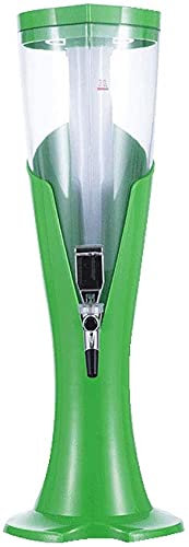 Dispensador de cerveza, barril de cerveza, torre de cerveza, dispensador de bebidas con cámara de hielo extraíble, tubo de hielo, 3 litros, perfecto para fiestas, uso en bares en casa