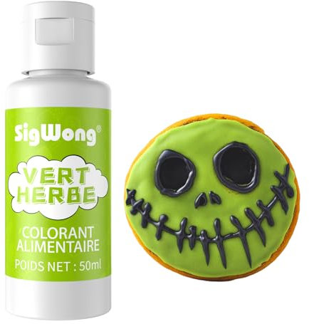 Colorant Alimentaire Liquide, 50ml Concentré Colorant Peinture Alimentaire Pour Gâteau, Cuisson, Décoration, Glaçage - Colorants Alimentaires Pour Biscuits - Vert Herbe