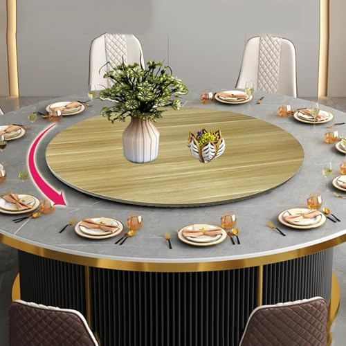 Plato Giratorio Para Mesa De Comedor, Lazy Susan Bandeja De Servicio De Madera, Plato Para Servir Giratorio De Cocina, Mesa Giratoria De Madera Redonda, Bandeja De Placa Giratoria(B,50cm-20in)