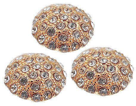 BELLIFFY Polsterknöpfe Mit Strass 0,9 Zoll Rund 3 Stück Für Möbel Und Kopfteil Nähknöpfe Für Selbstgemacht Und Bekleidung Elegante Kristallknöpfe Für Bastelarbeiten Und Accessoires