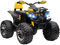 HOMCOM 12V Quad Bike, Battery Powered Ride on ATV with LED Lights, Music, Backrest, Forward, Backward, Electric Vehicle Toy Car for Kids, Yellow