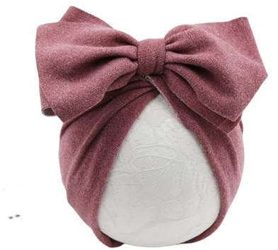 Yurosiay turbanmössa för baby huvudbonad hattar med stor hårrosett baby pannband turban hattar mössor mjuka elastiska hårband huvudbonad mössa hårsmycken för nyfödda baby, lila, one size