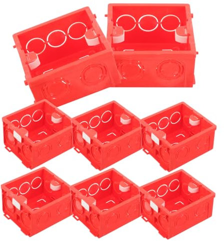 Scatola di Installazione 86 Type 10 Pezzi Rosso Pvc per Muro