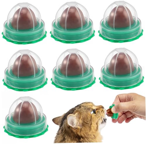 Happyyami 10stücke Katzenleckball Mit Katzenminze Snacks Für Katzen Leckerlis Zum Ankleben An Wand Oder Möbel Natürliche Süßigkeiten Für Heimtiere